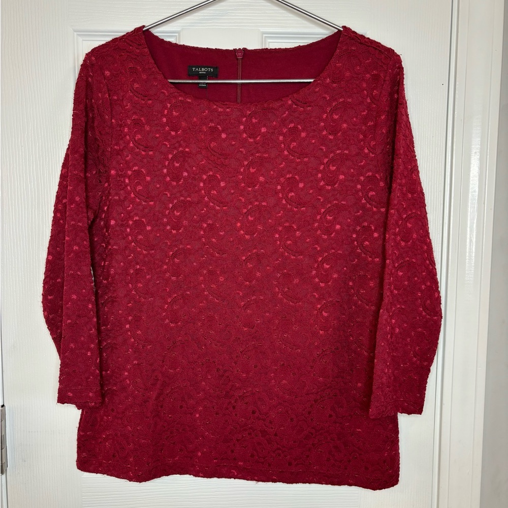 Talbots Stretchy Lace Top